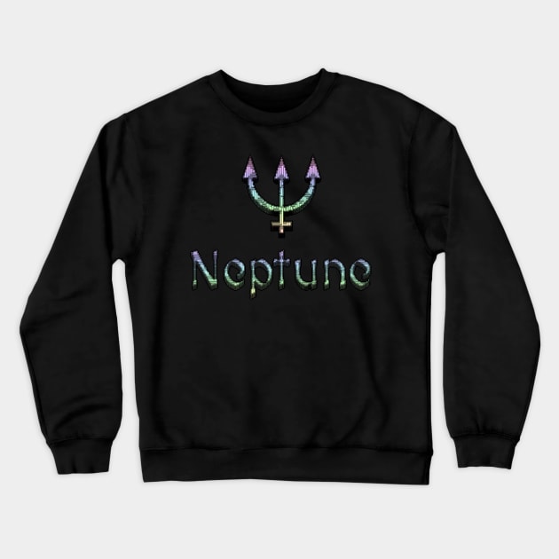 Bismuth Neptune Crewneck Sweatshirt by Pixel Dreams